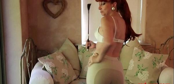  Mature Redhead Red XXX Plays With Her Twat
